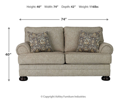 Kananwood Loveseat with Oversized Chair and Ottoman
