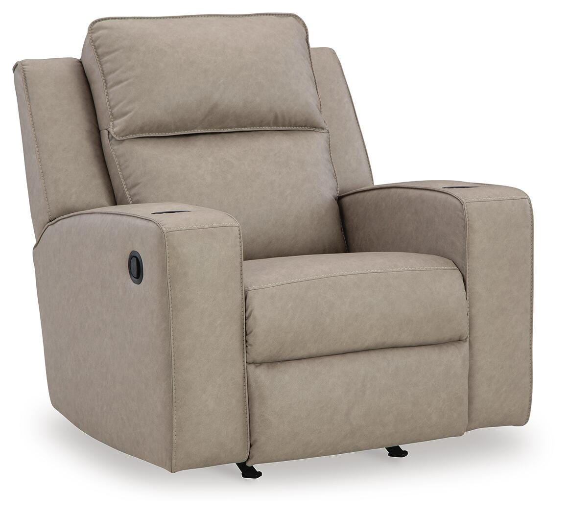 Lavenhorne - Rocker Recliner - Pebble - Faux Leather