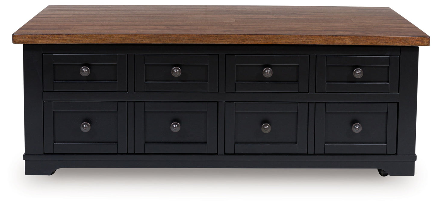 Wildenauer - Lift Top Cocktail Table - Brown / Black