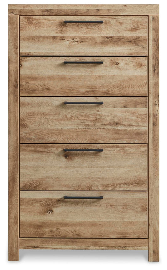 Hyanna - Five Drawer Chest - Tan Brown - Wood
