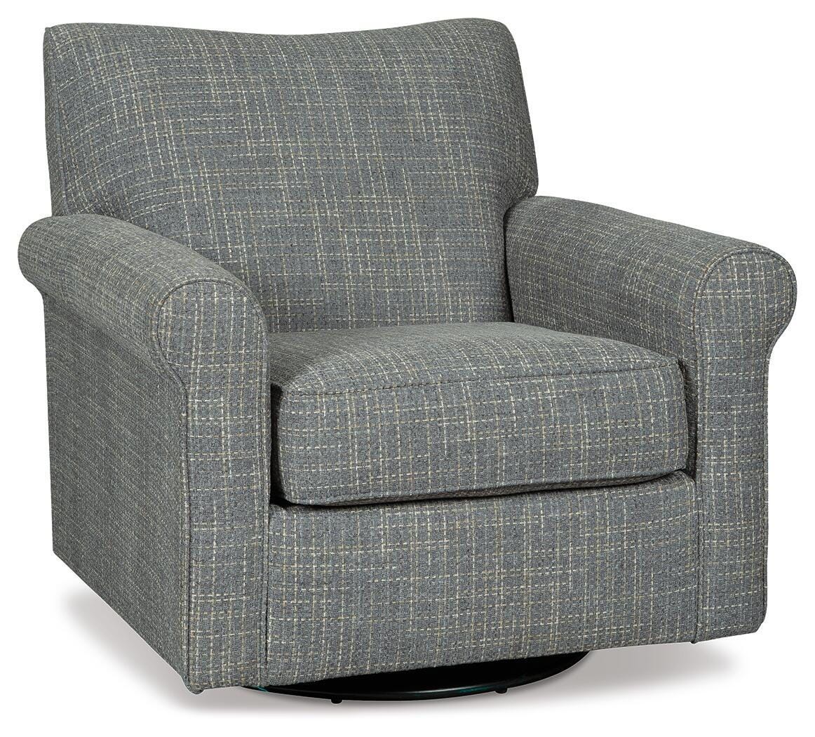 Renley - Swivel Glider Accent Chair - Ash - Fabric