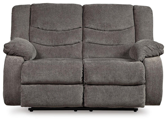 Tulen - Reclining Loveseat - Gray - Fabric