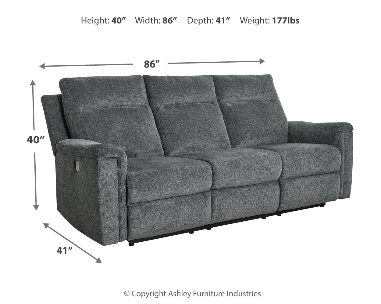 Barnsana Power Reclining Sofa