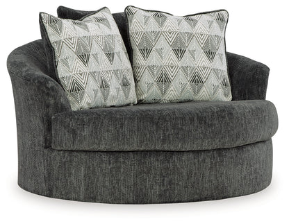 Biddeford 2-Piece Sectional and Oversized Swivel Accent Chair