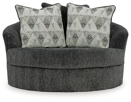 Biddeford 2-Piece Sectional and Oversized Swivel Accent Chair