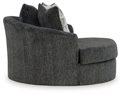 Biddeford 2-Piece Sectional and Oversized Swivel Accent Chair