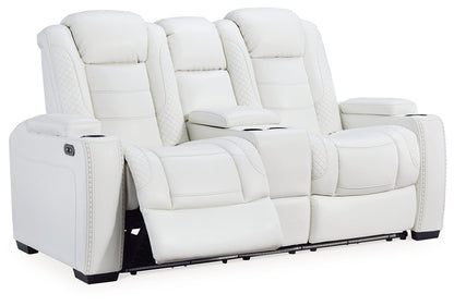 Party Time Power Reclining Sofa and Loveseat with Power Recliner