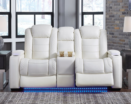 Party Time Power Reclining Sofa and Loveseat with Power Recliner