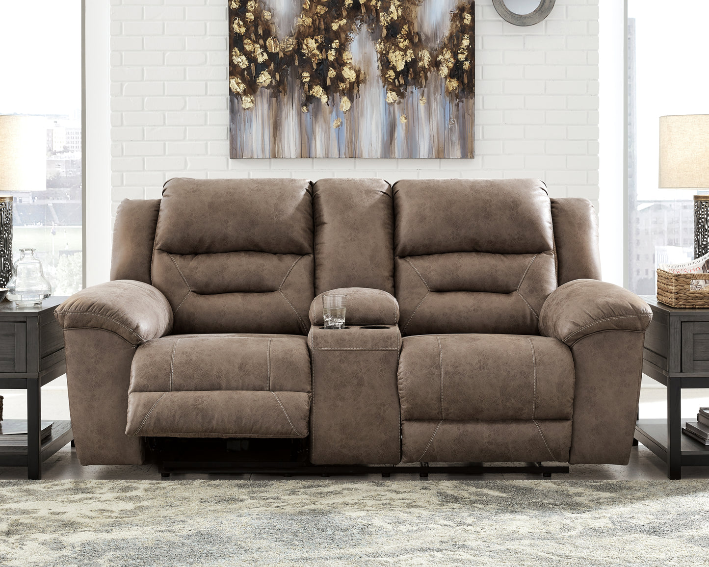 Stoneland Power Reclining Loveseat with Console