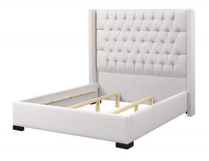 Bella Full Platform Bed - Beige