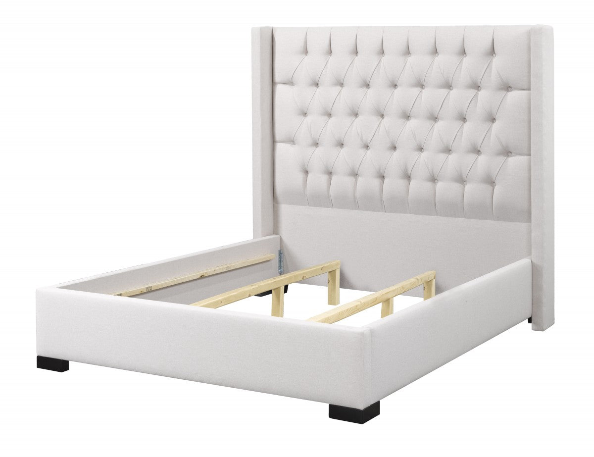 Bella Queen Platform Bed - Beige