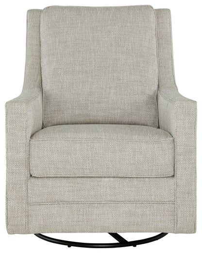 Kambria - Swivel Glider Accent Chair - Fabric - Fog