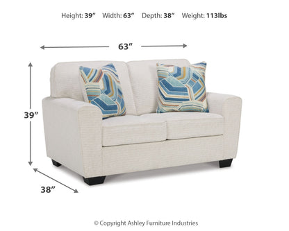 Cashton 2 Loveseats, Chair and Ottoman