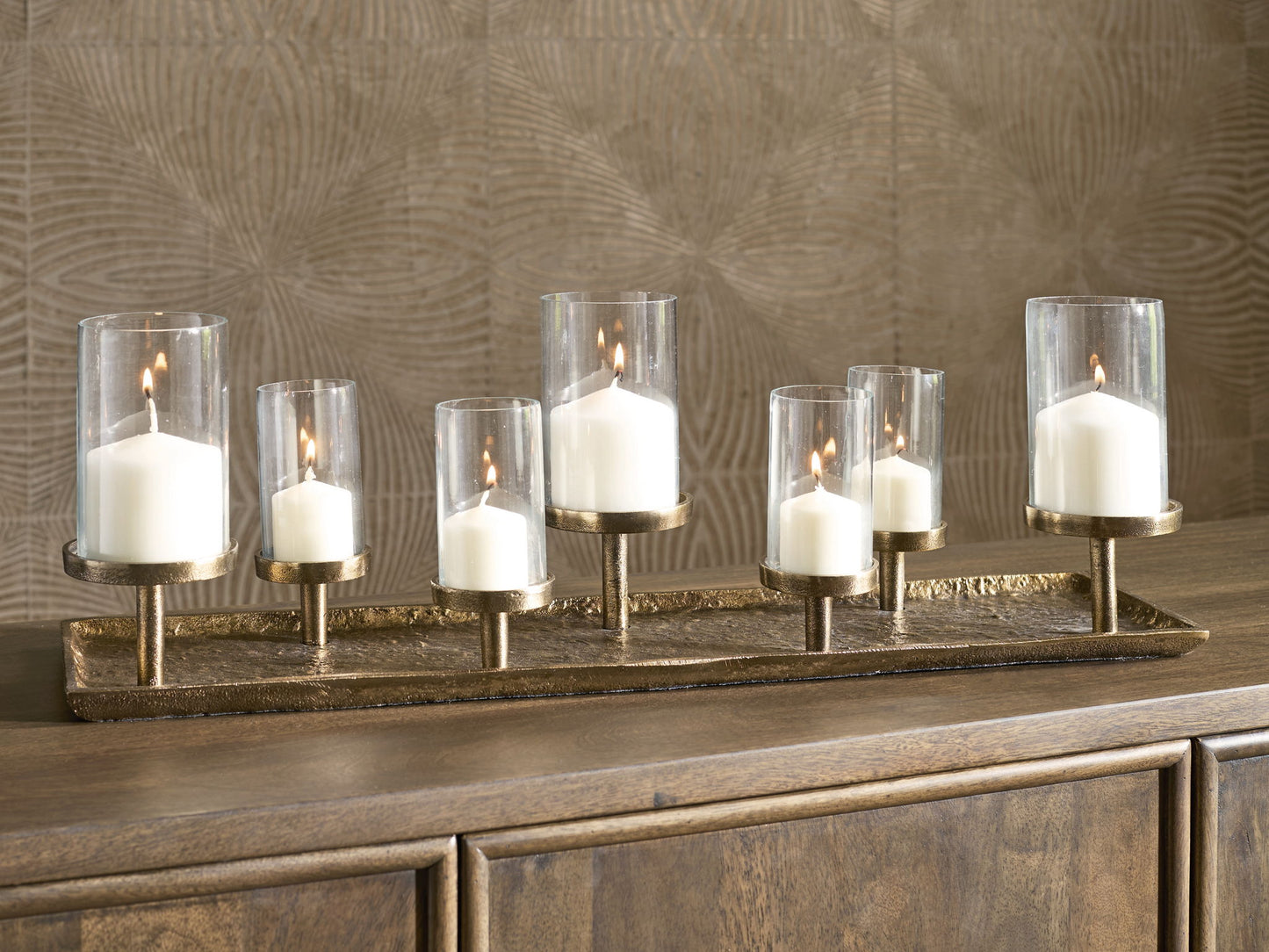 Wallmond - Candle Holder - Antique Brass Finish