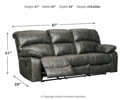 Dunwell Power Reclining Sofa with Power Recliner