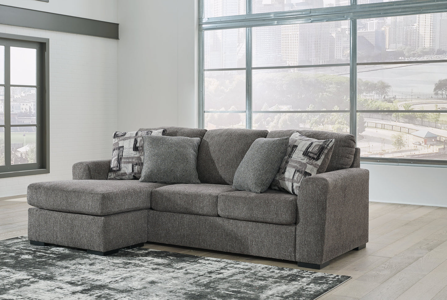 Gardiner Sofa Chaise and Ottoman