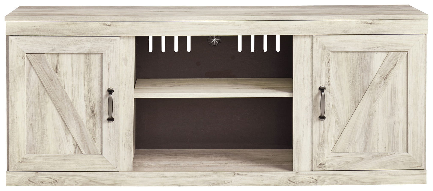 Bellaby - 60" TV Stand w/Fireplace Option - Whitewash