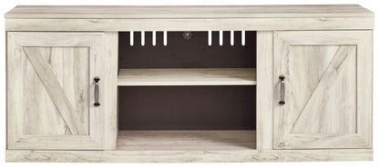 Bellaby - 60" TV Stand w/Fireplace Option - Whitewash