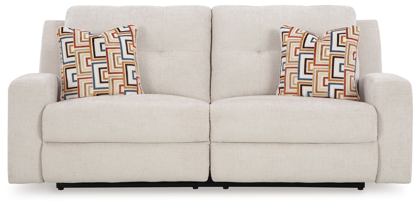 Danum - 2 Seat Reclining Sofa - Fabric - Stone