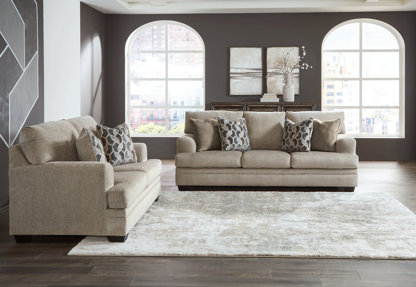 Stonemeade Sofa, Loveseat, Oversized Chair and Ottoman