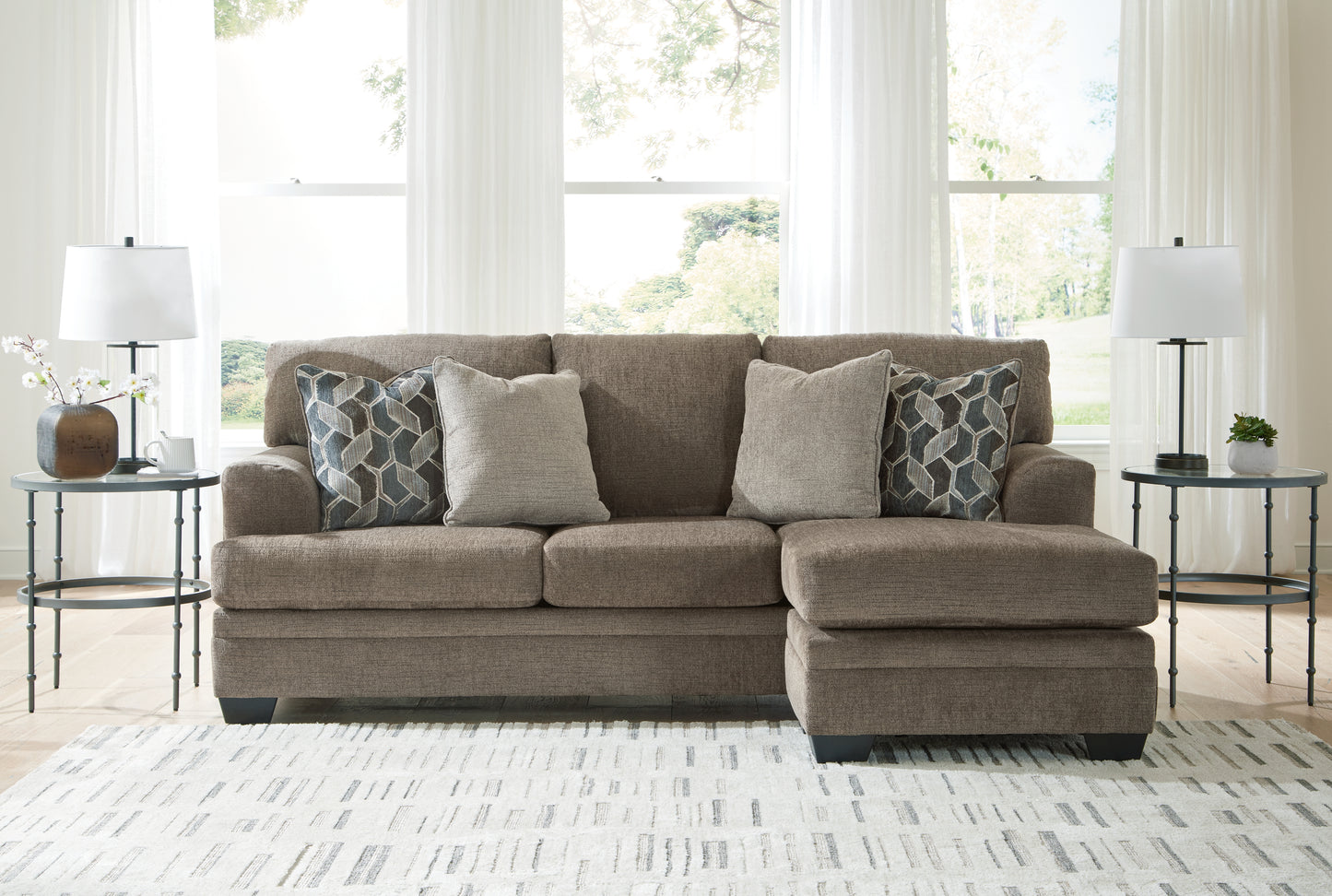 Stonemeade Sofa Chaise, Oversized Chair and Ottoman