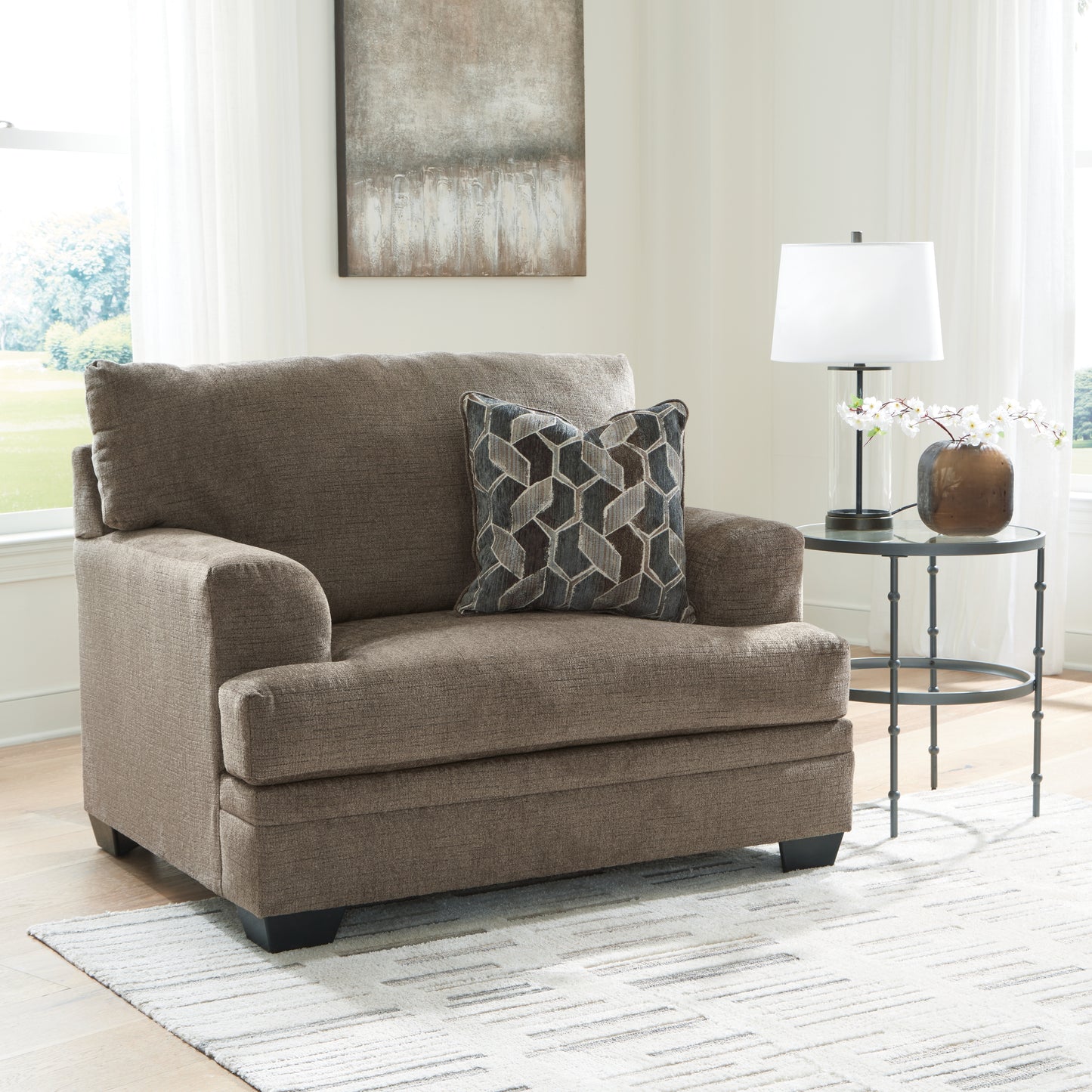 Stonemeade Sofa Chaise, Oversized Chair and Ottoman