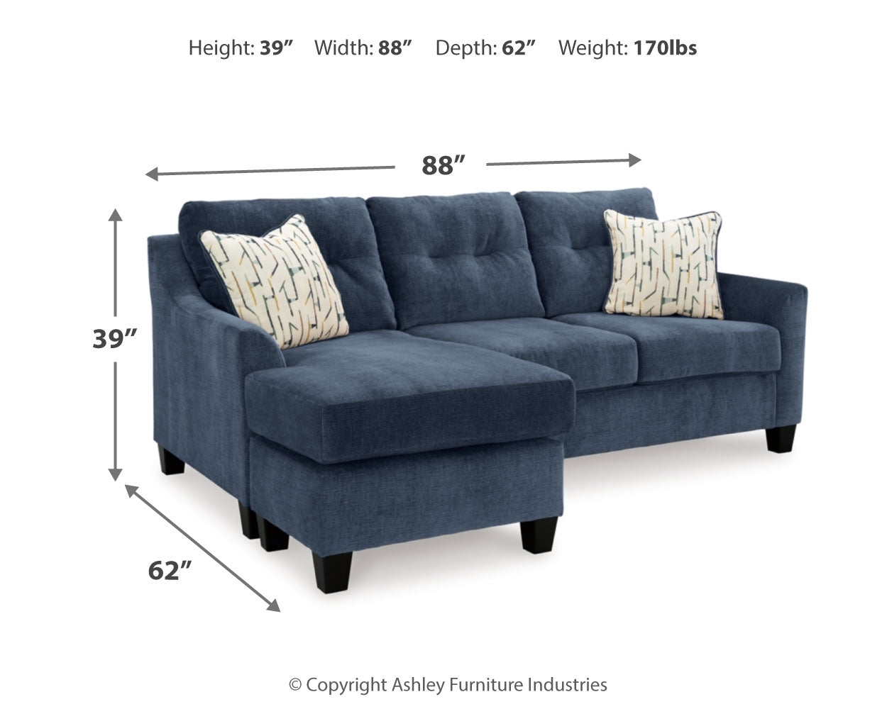 Amity Bay Sofa Chaise and Chair