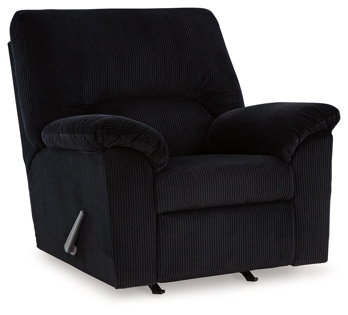 SimpleJoy - Rocker Recliner - Fabric - Onyx
