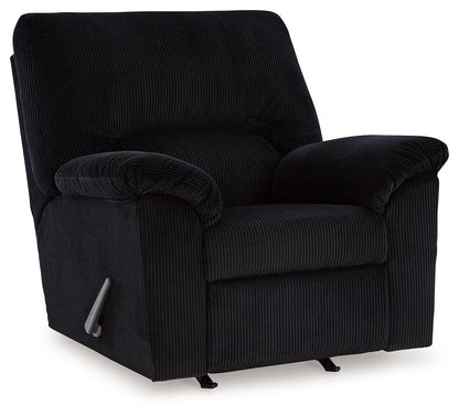 SimpleJoy - Rocker Recliner - Fabric - Onyx