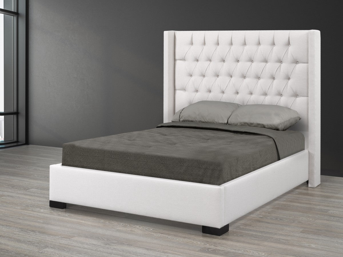 Bella King Platform Bed - Beige