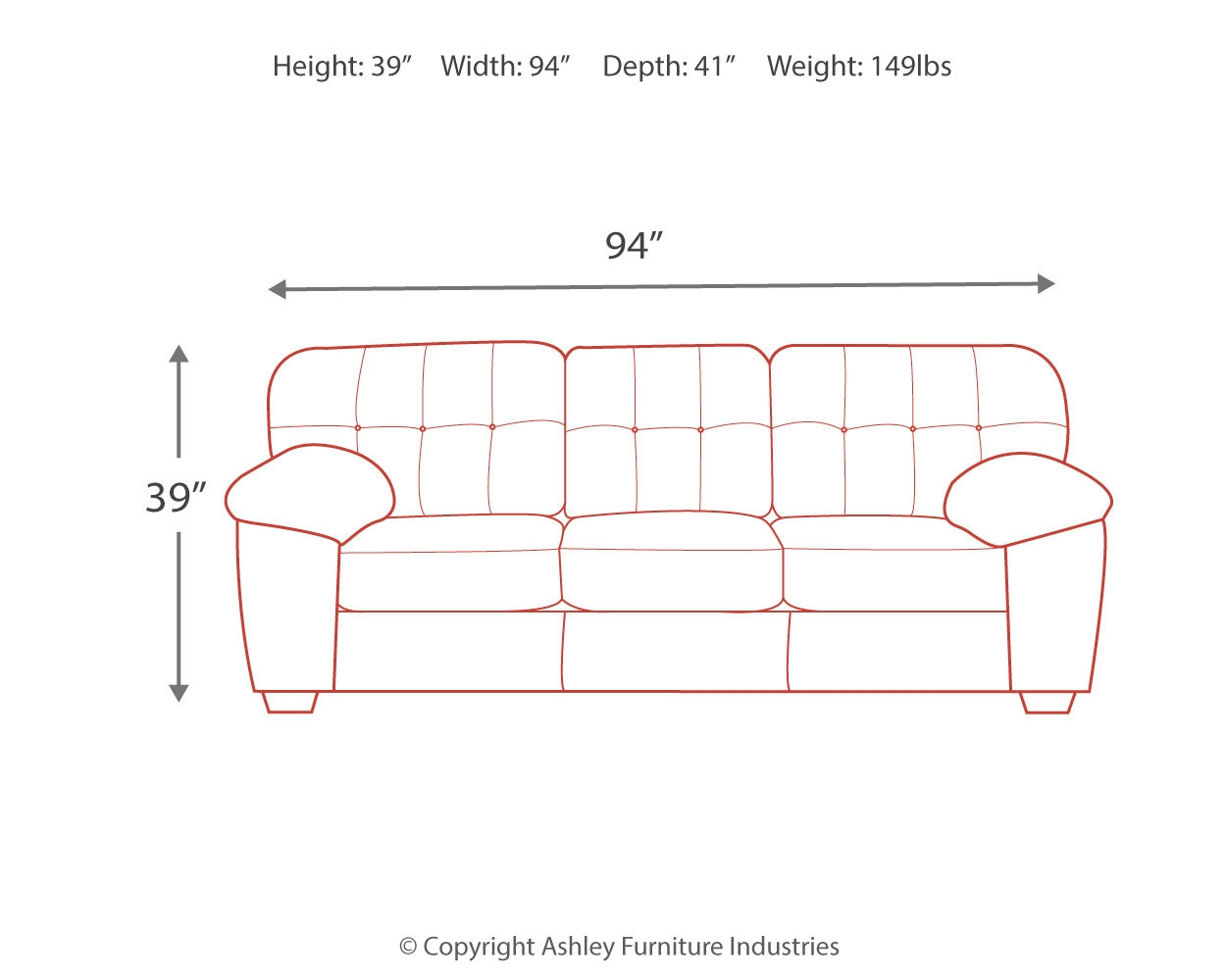 Accrington Sofa with Recliner