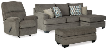 Dorsten Sofa Chaise, Recliner and Ottoman