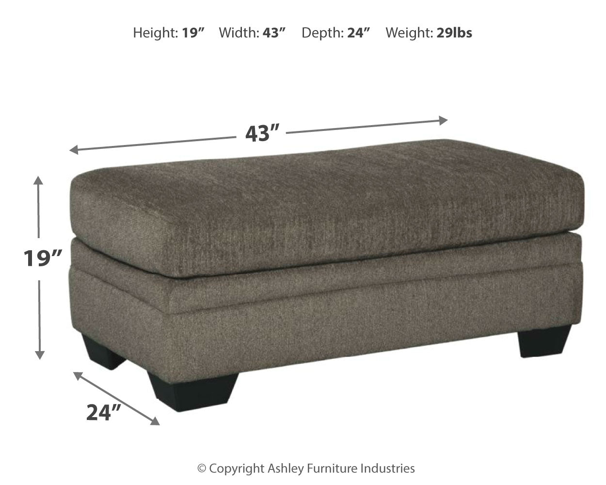 Dorsten Sofa Chaise, Recliner and Ottoman