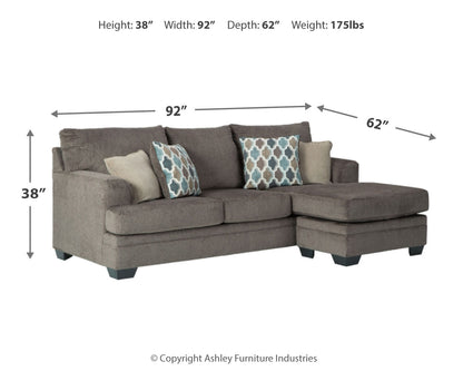 Dorsten Sofa Chaise, Loveseat, and Ottoman