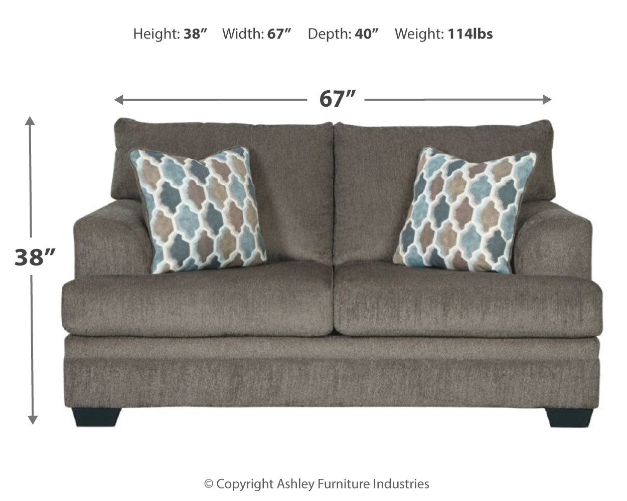Dorsten Sofa Chaise, Loveseat, and Ottoman