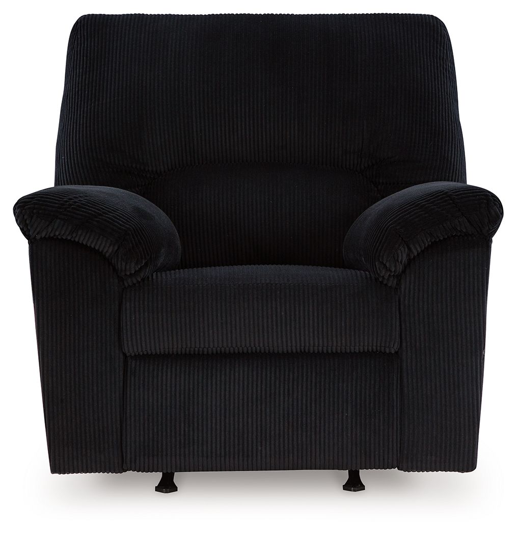 SimpleJoy - Rocker Recliner - Fabric - Onyx