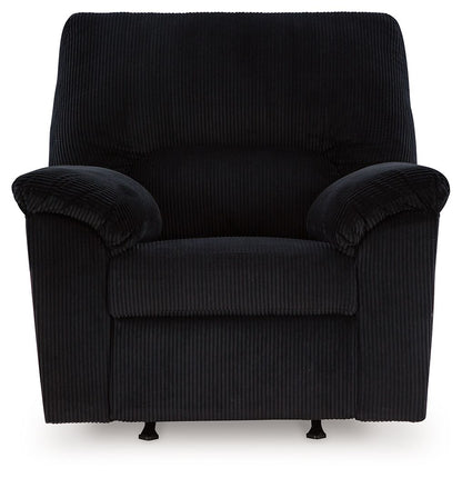 SimpleJoy - Rocker Recliner - Fabric - Onyx