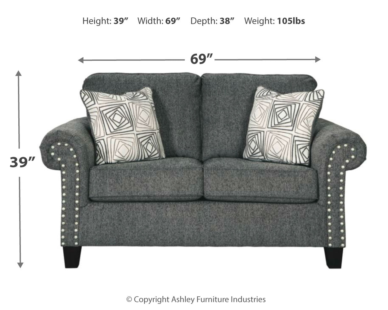 Agleno Sofa, Loveseat and Chair