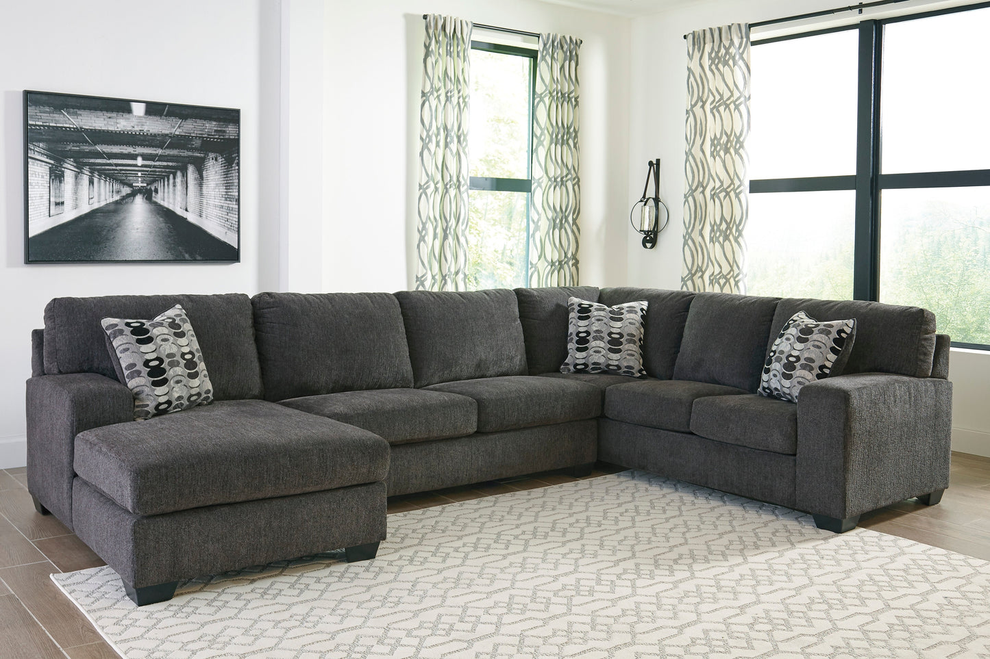 Ballinasloe 3-Piece Sectional, Recliner and Ottoman