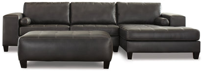 Nokomis 2-Piece Sectional with Chaise and Oversized Accent Ottoman