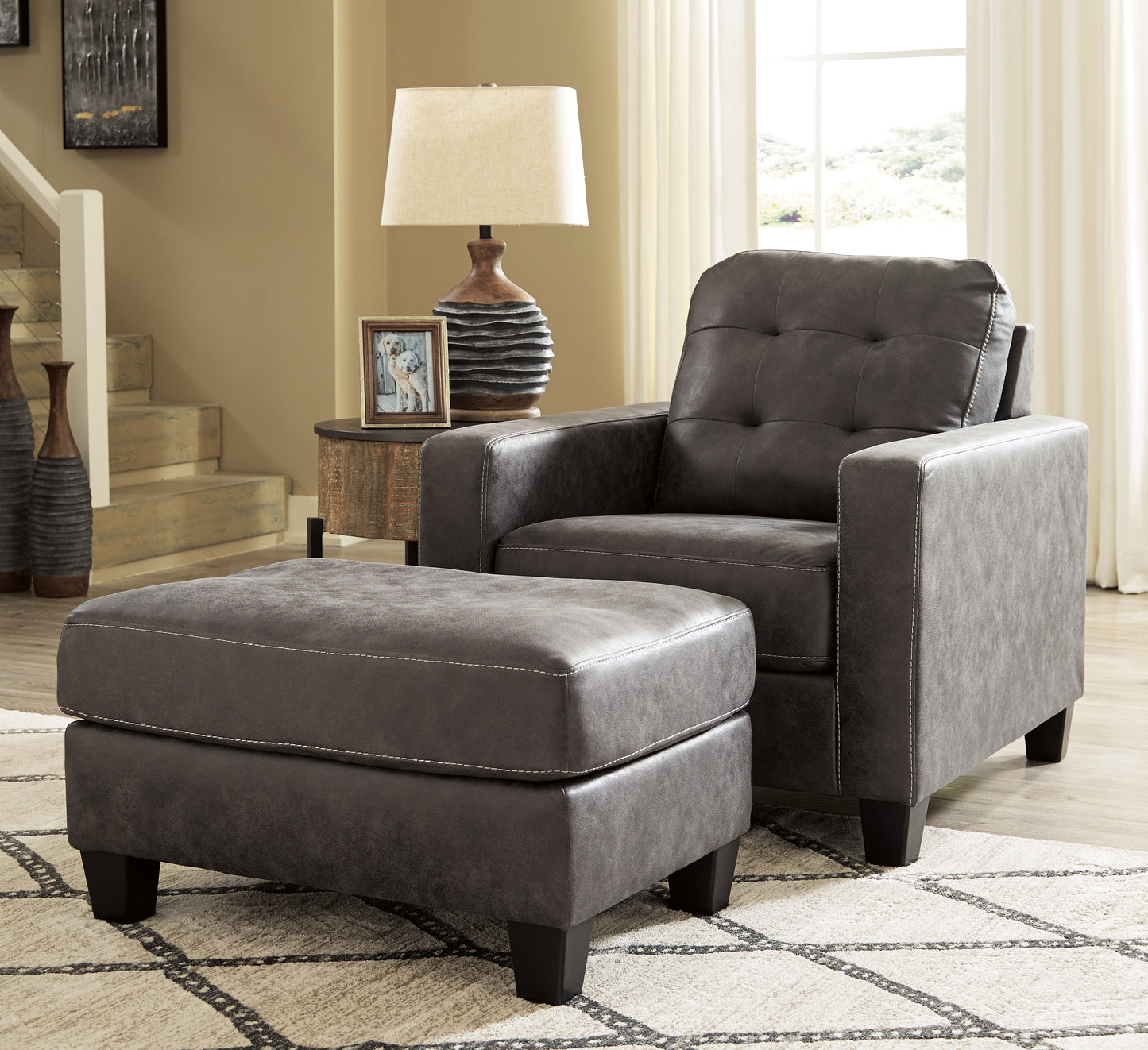 Venaldi Chair and Ottoman