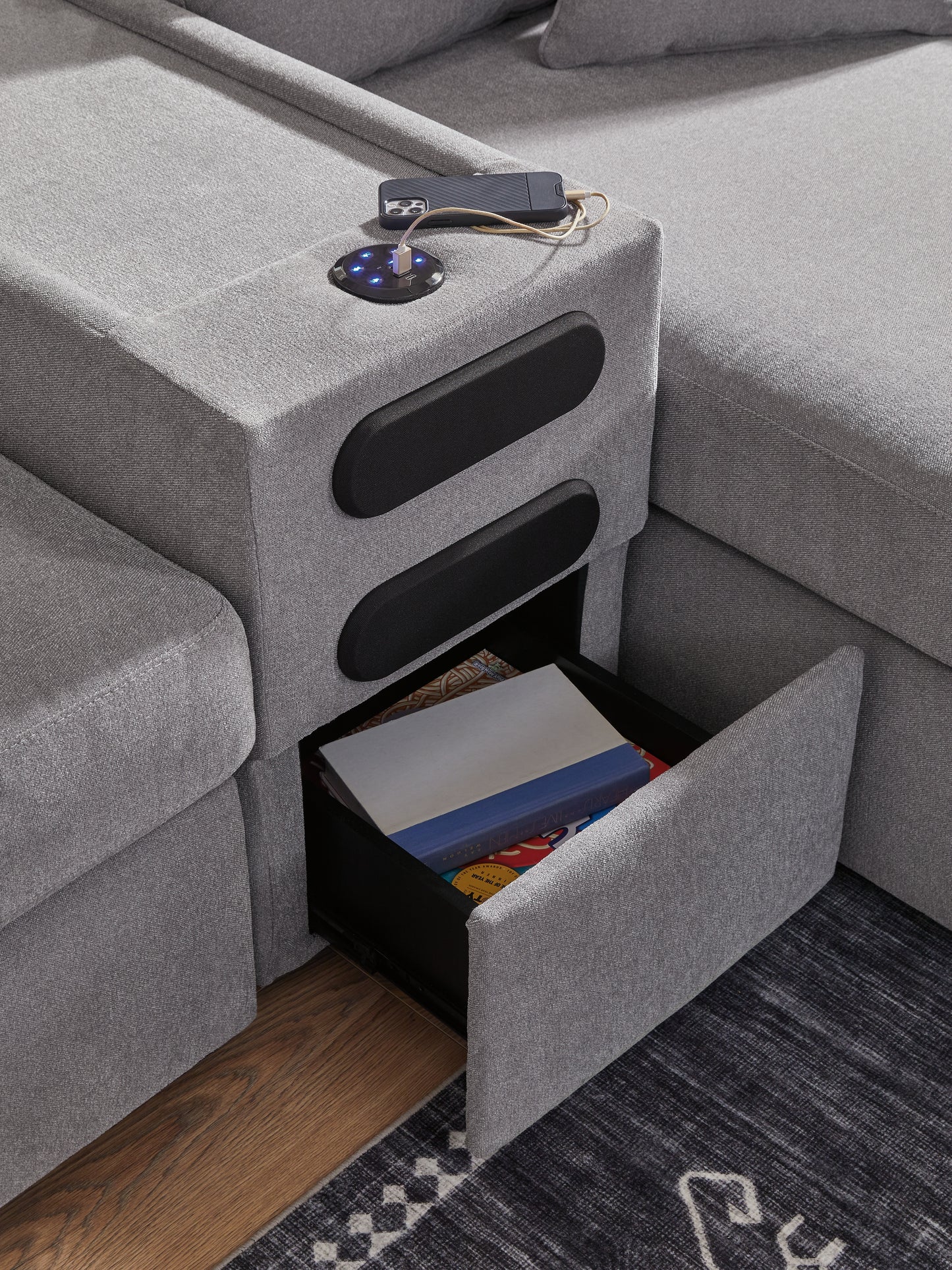 Modmax 6-Piece Sectional and Oversized Accent Ottoman
