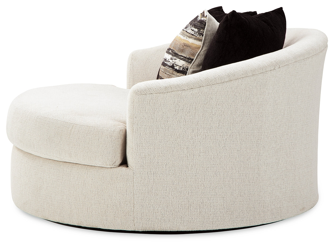 Cambri 2 Oversized Swivel Chairs and Ottoman