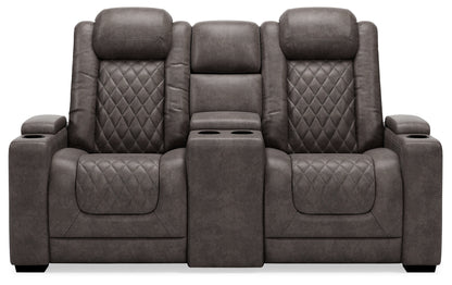 HyllMont Power Reclining Loveseat with Console