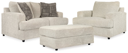 Soletren Loveseat, Oversized Chair and Ottoman