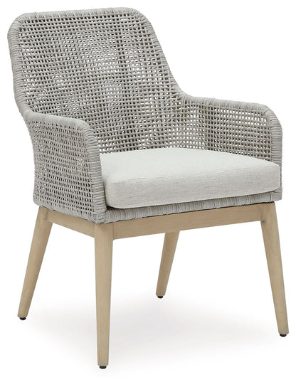Seton Creek - Arm Chair With Cushion (Set of 2) - Gray
