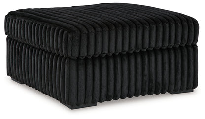 Midnight-Madness Oversized Chaise and Oversized Accent Ottoman