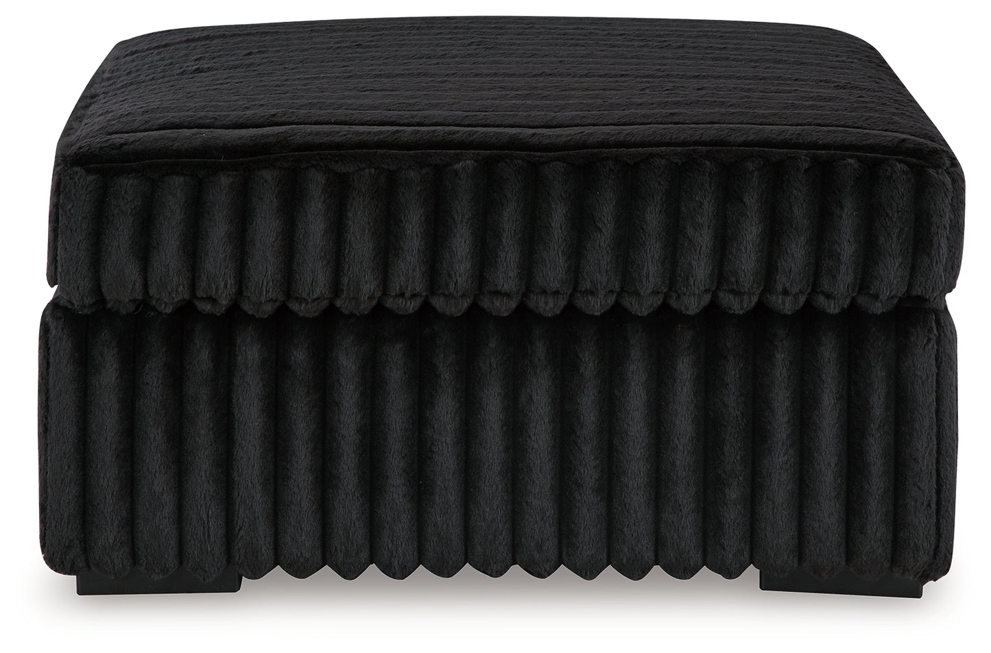 Midnight-Madness 3-Piece Sectional and Oversized Ottoman