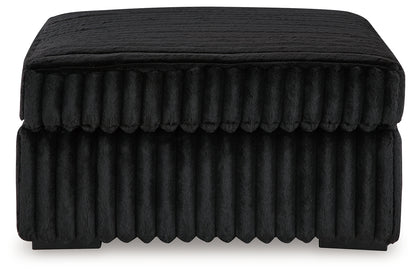 Midnight-Madness Oversized Chaise and Oversized Accent Ottoman