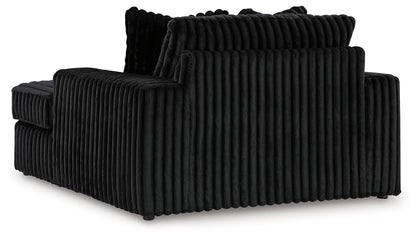 Midnight-Madness Oversized Chaise and Oversized Accent Ottoman
